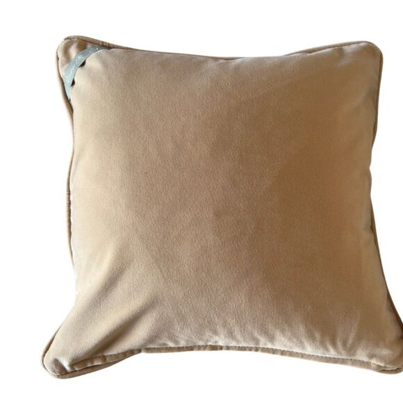 Solid Camel Velvet Pillow Cover – Upholstery Grade – 20x20 - Picture 2 of 3